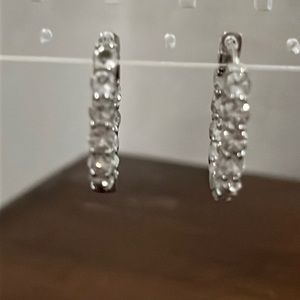 Artisan inside outside hoop earrings in 9.25 sterling silver